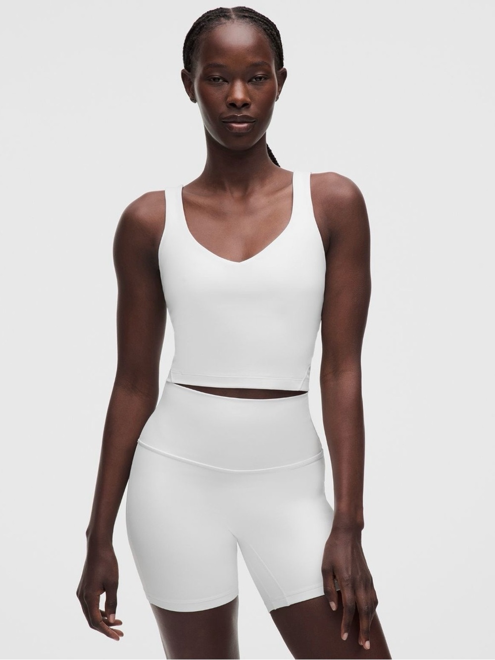 lululemon athletica White V-Neck align tank